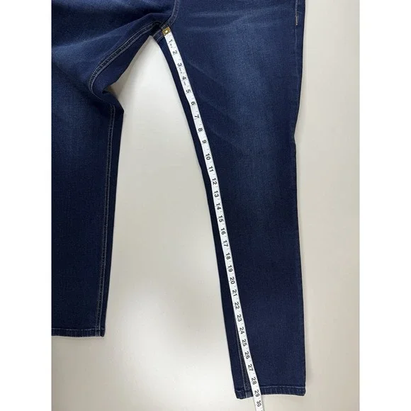 Rock & Roll Denim Womens High Rise Skinny Jean 31 Dark Wash Stretch Rodeo Punchy - Picture 3 of 13